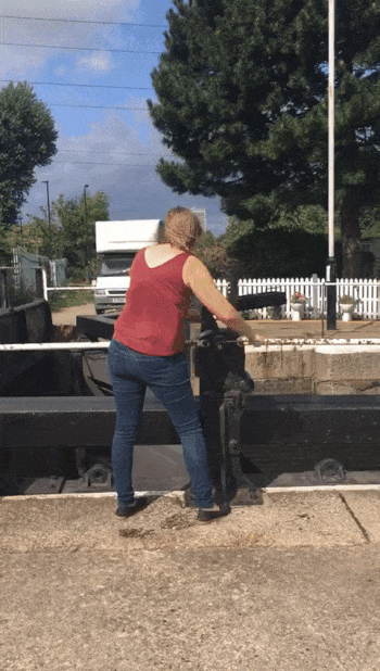 River Canal Lock opening