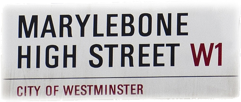 שלט הרחוב Marylebone High Street